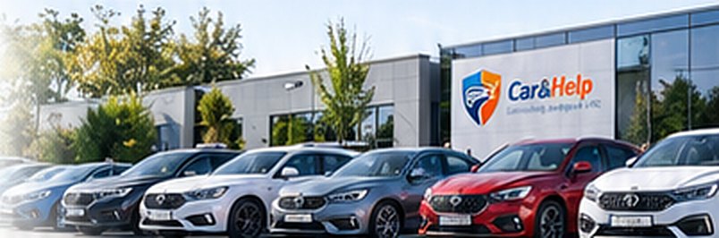 Flota samochodów Car&Help przed siedzibą w Koszalinie